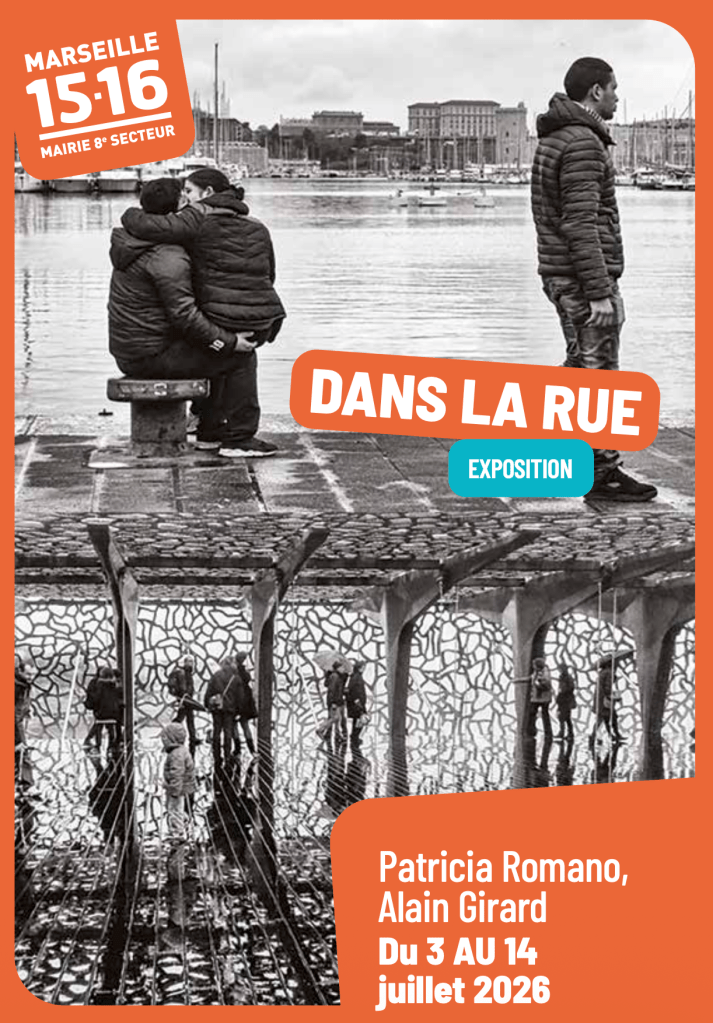 affiche de l'exposition Patricia Romano et Alain Girard au Pôle des Arts Visuels de l'Estaque, du 3 au 14 juillet 2026.